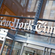 The New York Times logo is seen on the building housing its headquarters on April 21, 2011, in New York City.
Ramin Talaie/Stringer/Getty Images
